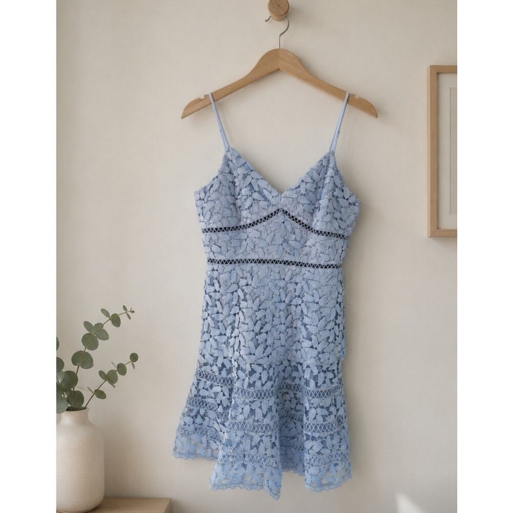 Bardot Light Blue Lace Midi Dress